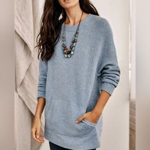 PureJill Light Blue Crew Neck Long Sleeve Heavy Pullover Sweater Size Large